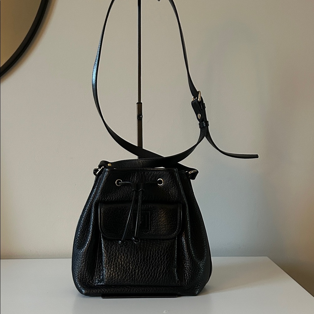 Nina Ricci Black Leather Bucket Bag